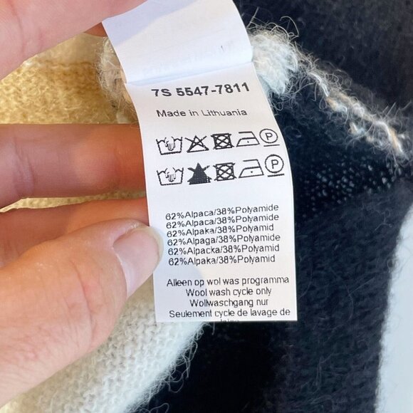 Summum Woman Alpaca Striped Pullover Sweater Multi Size XS Long Sleeve Knitted - Picture 6 of 8